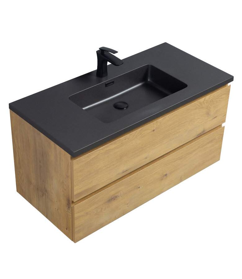 Wastafel Angela 100cm - zwart