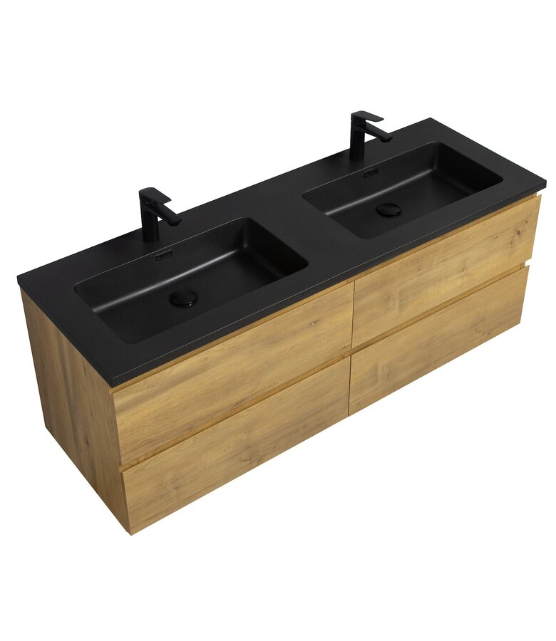 Wastafel Angela 140cm - zwart