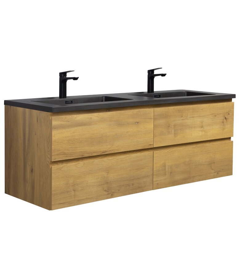 Wastafel Angela 140cm - zwart