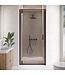 Douchewand Seattle 80 x 190 cm - zwart - rookglas - douchedeur 6mm