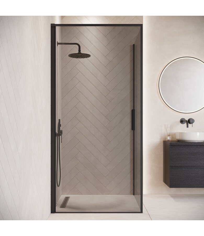 Douchecabine Alava 80 x 80 x 190 cm - zwart - rookglas met nano coating