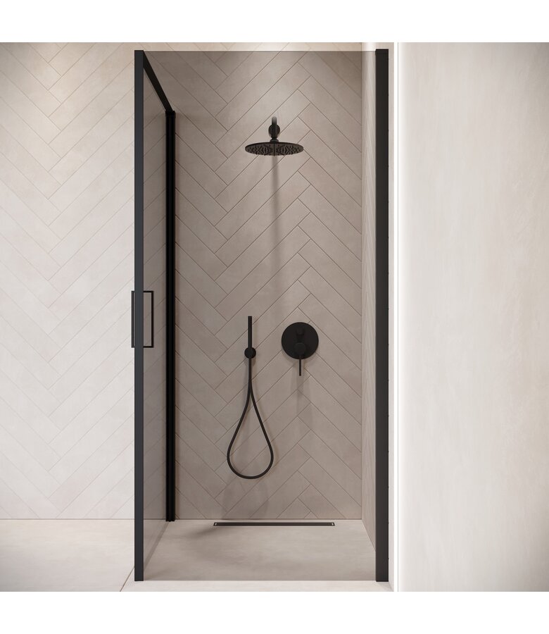 Douchecabine Alava 80 x 80 x 190 cm - zwart - rookglas met nano coating