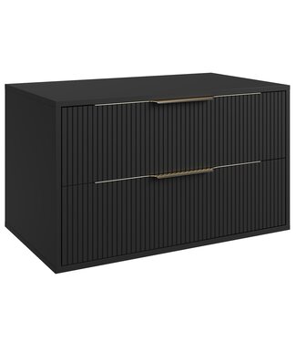 Wastafelkast Rimini - 80 x 46 x 46 cm - mat zwart