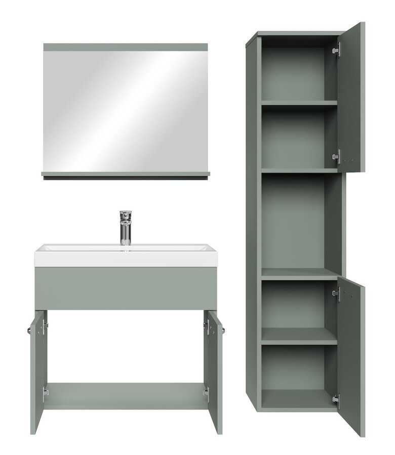 Badkamermeubel Montreal 60cm complete set - mat groen
