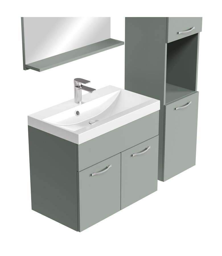 Badkamermeubel Montreal 60cm complete set - mat groen