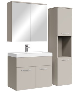 Badkamermeubel Montreal 60cm complete set met spiegelkast - beige