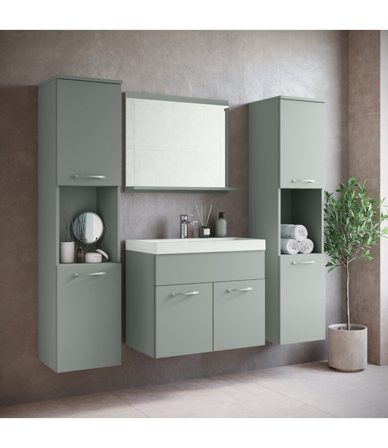 Badkamermeubel Montreal XL 60cm complete set - mat groen