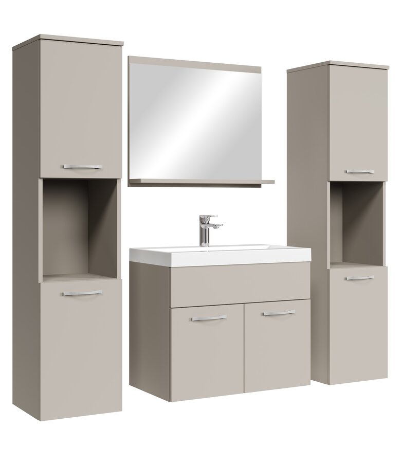 Badkamermeubel Montreal XL 60cm complete set - beige