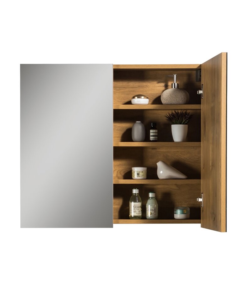 Spiegelkast Cuba 80 x 16 x 72 cm - eiken