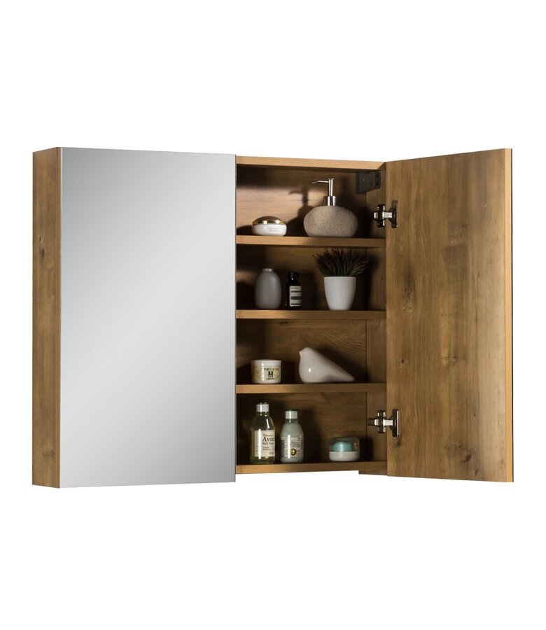 Spiegelkast Cuba 80 x 16 x 72 cm - eiken