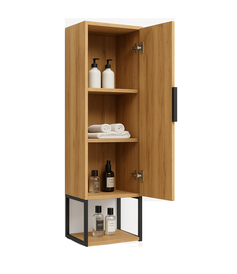 Badkamerkast Kobe 33 x 28 x 130 cm - eiken