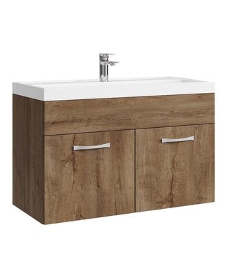 Badkamermeubel Paso 01 80cm - bruin eiken