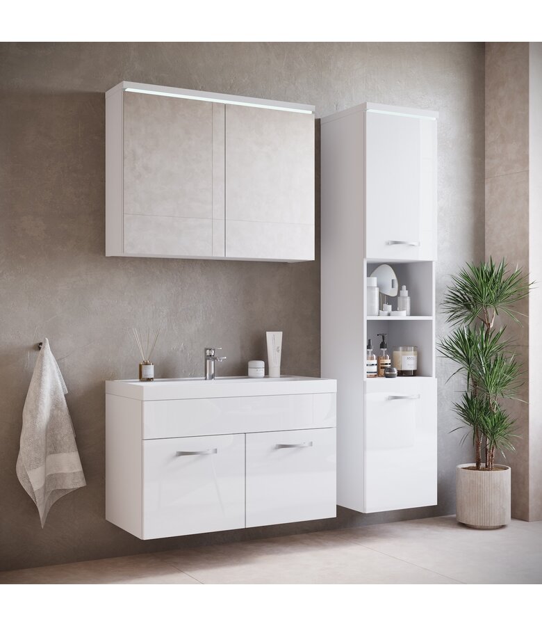 Badkamermeubel Paso 01 80cm - hoogglans wit