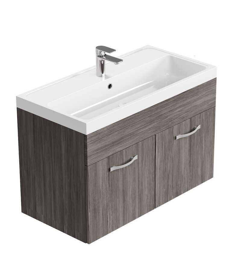 Badkamermeubel Paso 01 80cm - grijs eiken