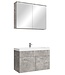 Badkamermeubel Paso 02 80cm met spiegelkast - beton grijs