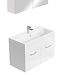 Badkamermeubel Paso 02 80cm met spiegelkast - hoogglans wit