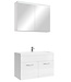 Badkamermeubel Paso 02 80cm met spiegelkast - hoogglans wit