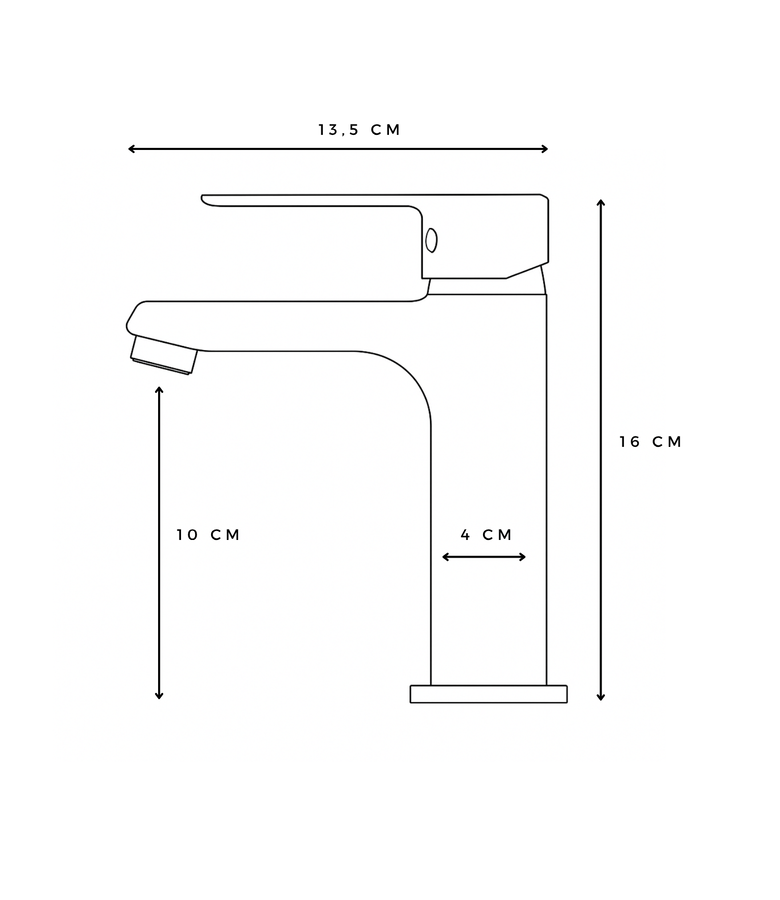 Wastafelkraan Nagano - chroom