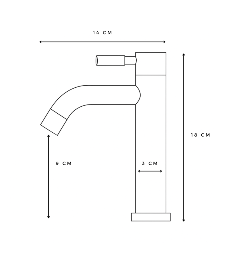 Fonteinkraan Fox - chroom - koud water kraan