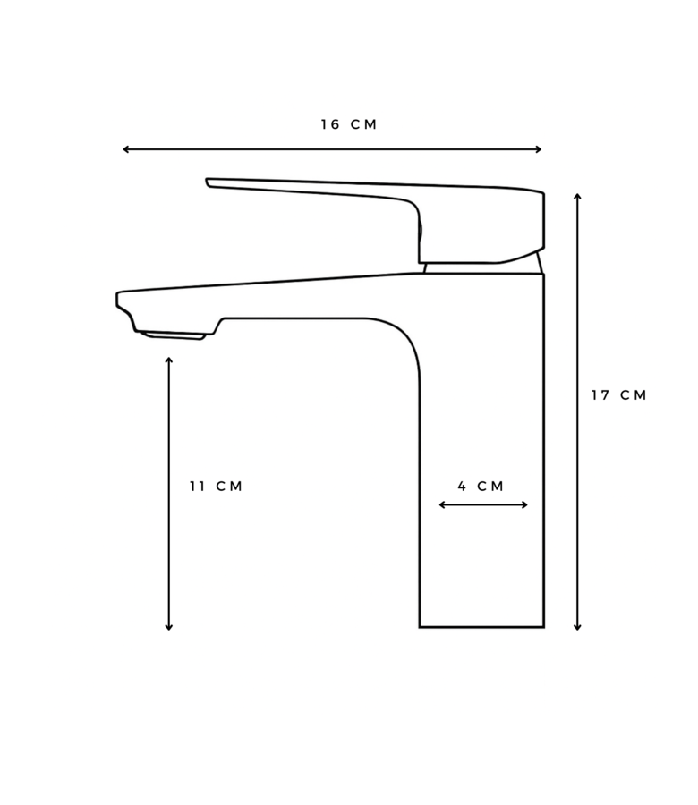 Wastafelkraan Cody - zwart