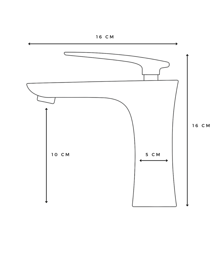Wastafelkraan Pentos - mat zwart