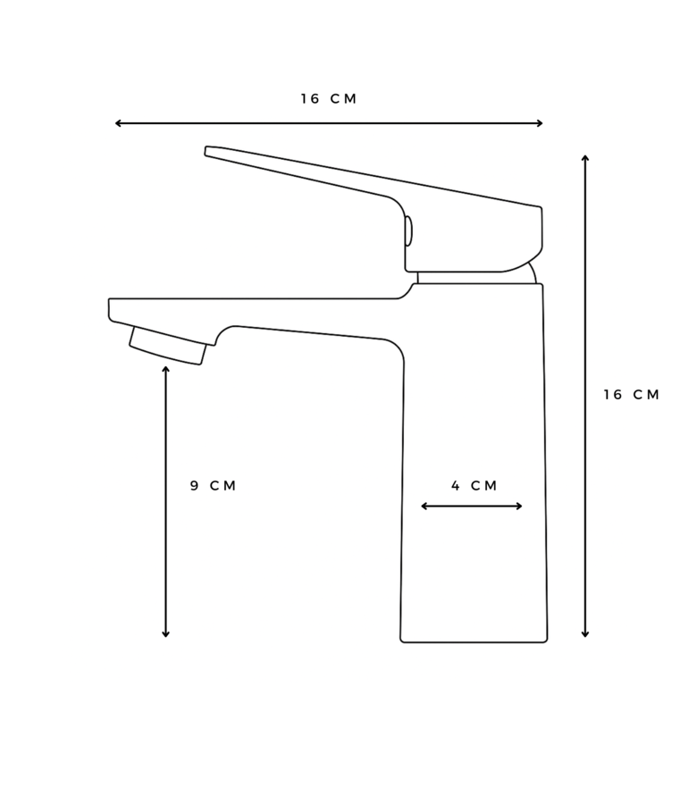 Wastafelkraan Rios - chroom