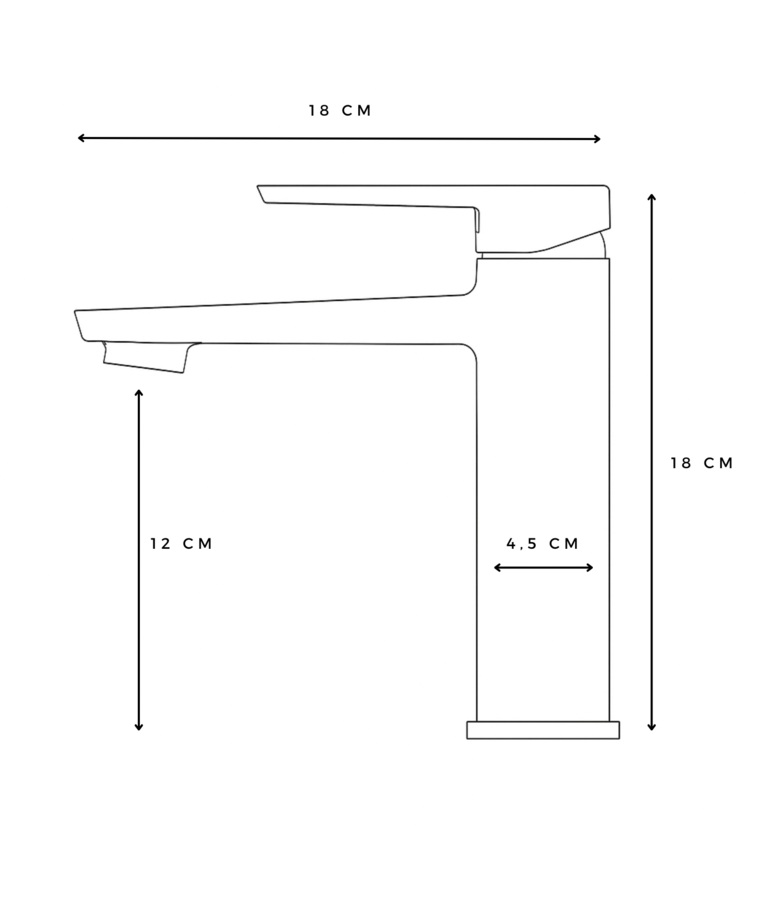 Wastafelkraan Rosa - chroom