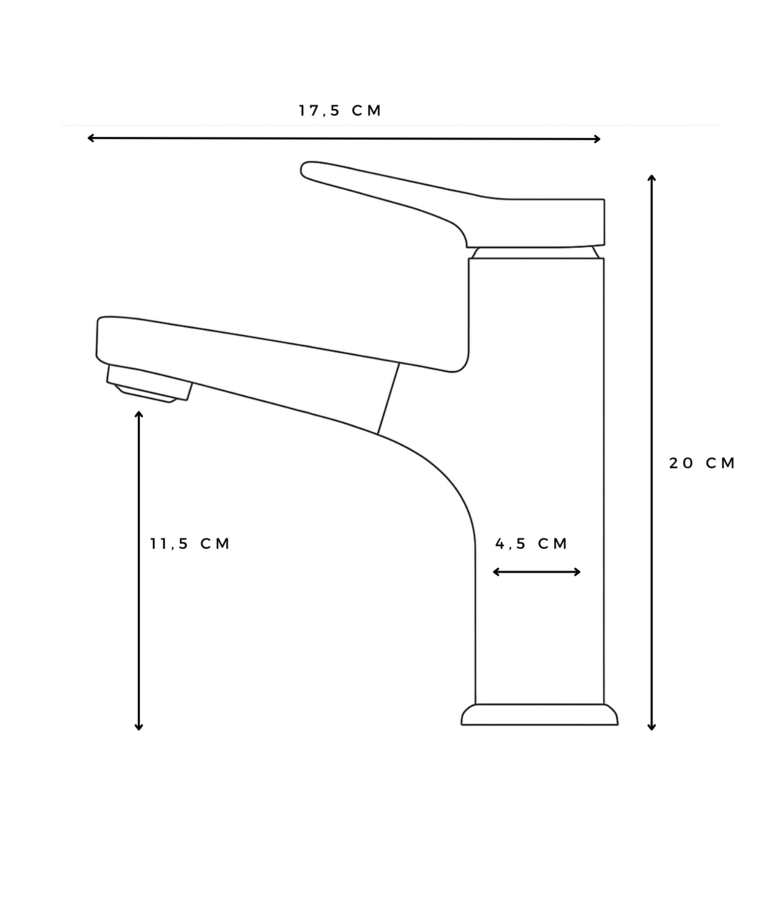 Wastafelkraan Parma - zwart