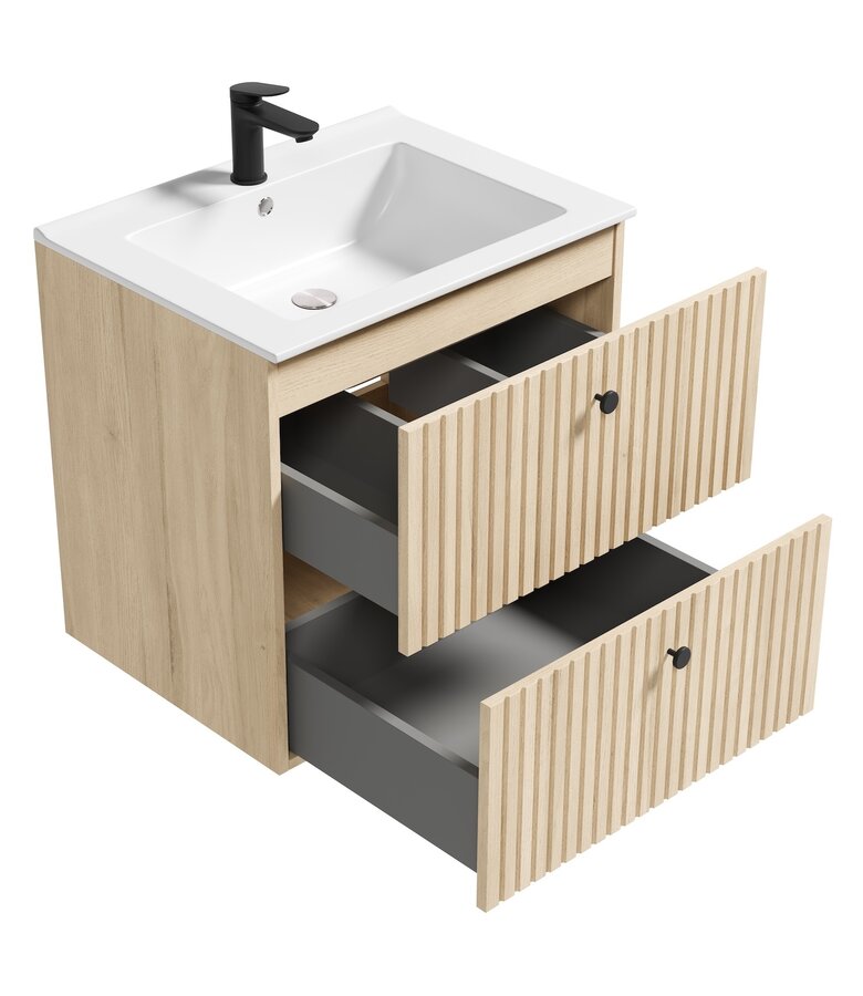 Badkamermeubel Saros 60cm - licht eiken