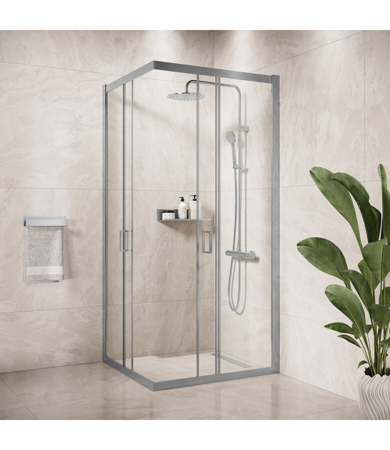 Douchecabine Dakota 100 x 100 x 190 cm - chroom - nano coating