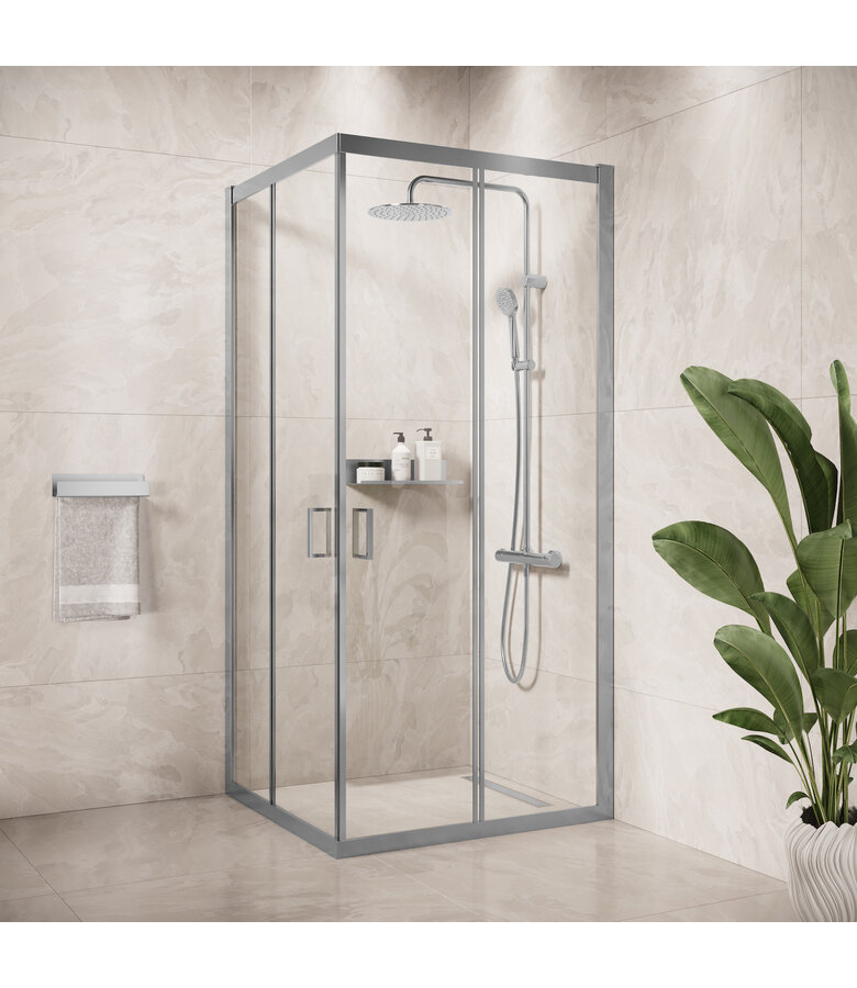 Douchecabine Dakota 100 x 100 x 190 cm - chroom - nano coating