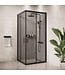 Douchecabine Dakota 80 x 80 x 190 cm - zwart - rookglas - nano coating