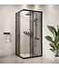 Douchecabine Dakota 80 x 80 x 190 cm - zwart - rookglas - nano coating