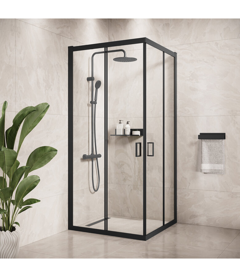 Douchecabine Dakota 100 x 100 x 190 cm - zwart - nano coating