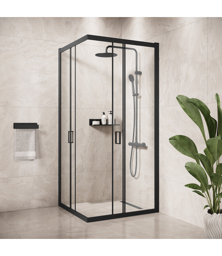 Douchecabine Dakota 100 x 100 x 190 cm - zwart - nano coating