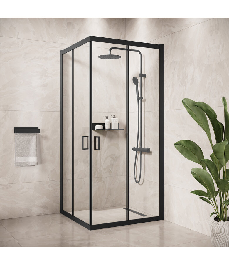 Douchecabine Dakota 100 x 100 x 190 cm - zwart - nano coating