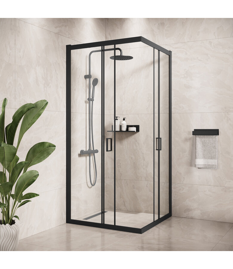 Douchecabine Dakota 100 x 100 x 190 cm - zwart - nano coating