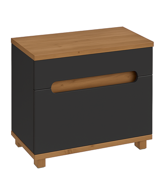 Wastafelkast Otero 60 x 34 x 57 cm - grijs met eiken