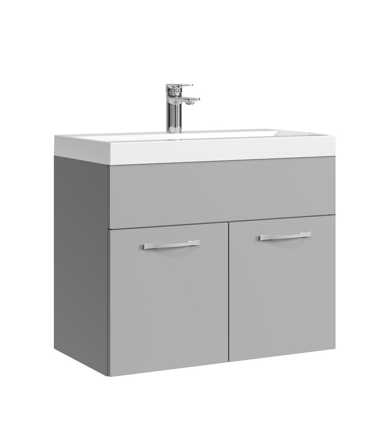 Badkamermeubel Montreal 01 60cm met wastafel - mat grijs