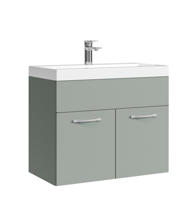 Badkamermeubel Montreal 01 60cm met wastafel - mat groen