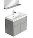 Badkamermeubel Montreal 02 60cm met spiegel - mat grijs