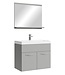 Badkamermeubel Montreal 02 60cm met spiegel - mat grijs