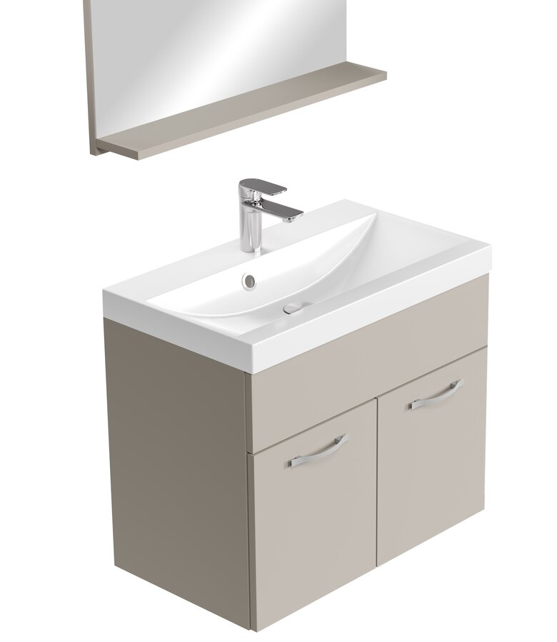 Badkamermeubel Montreal 02 60cm met spiegel - beige