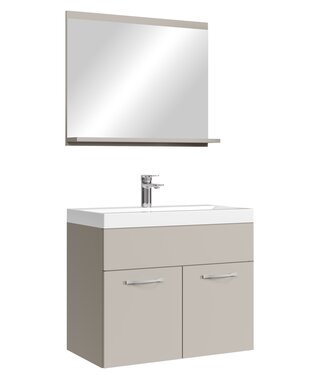 Badkamermeubel Montreal 02 60cm met spiegel - beige