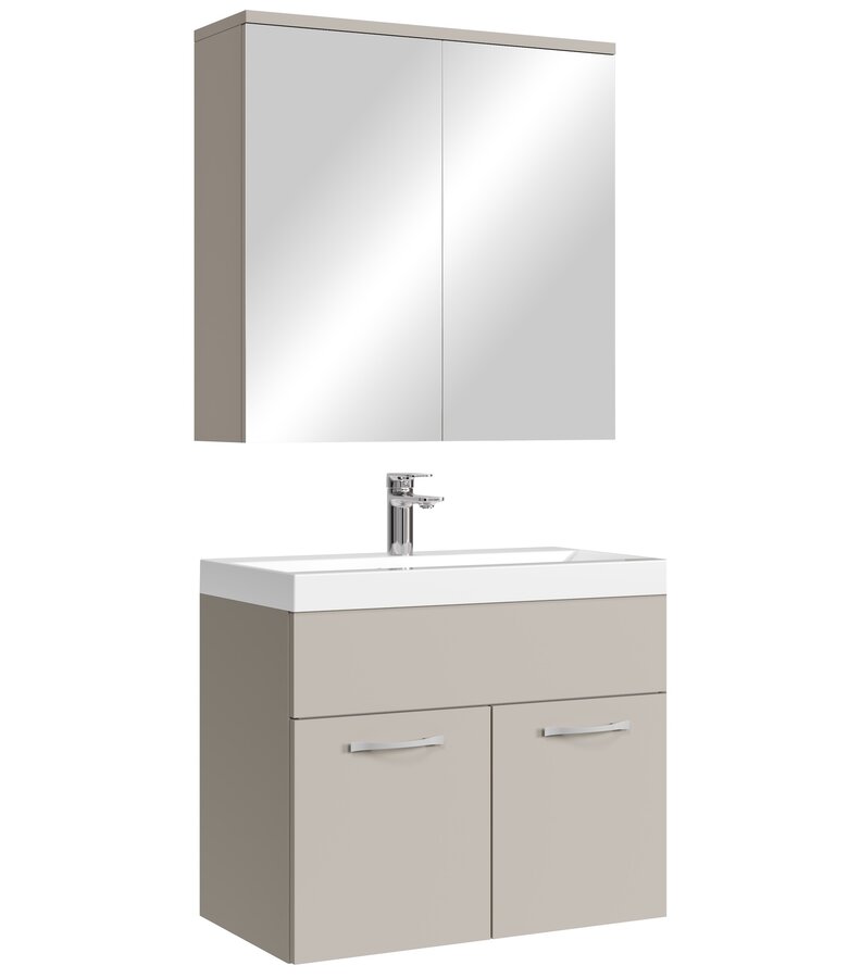 Badkamermeubel Montreal 60cm met spiegelkast - beige