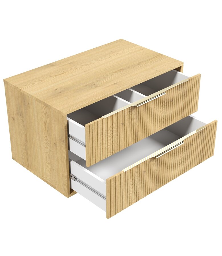 Wastafelkast Rimini - 80 x 46 x 46 cm - eiken