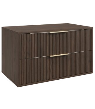 Wastafelkast Rimini - 80 x 46 x 46 cm - walnoot bruin