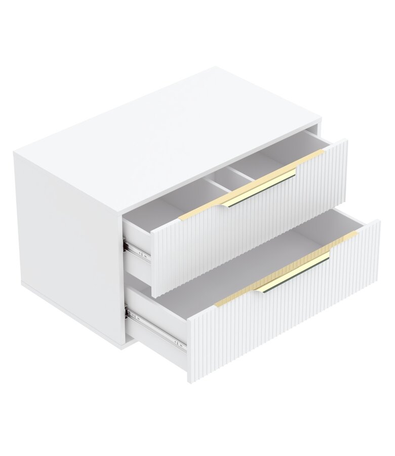 Wastafelkast Rimini met kolomkast - 80 x 46 x 46 cm - wit