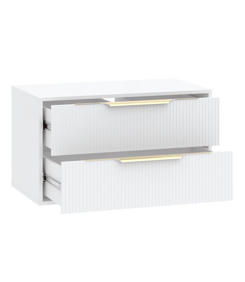 Wastafelkast Rimini met kolomkast - 80 x 46 x 46 cm - wit