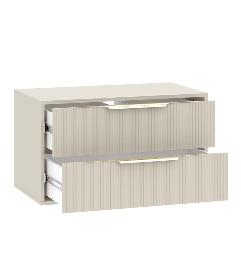 Wastafelkast Rimini met kolomkast - 80 x 46 x 46 cm - beige